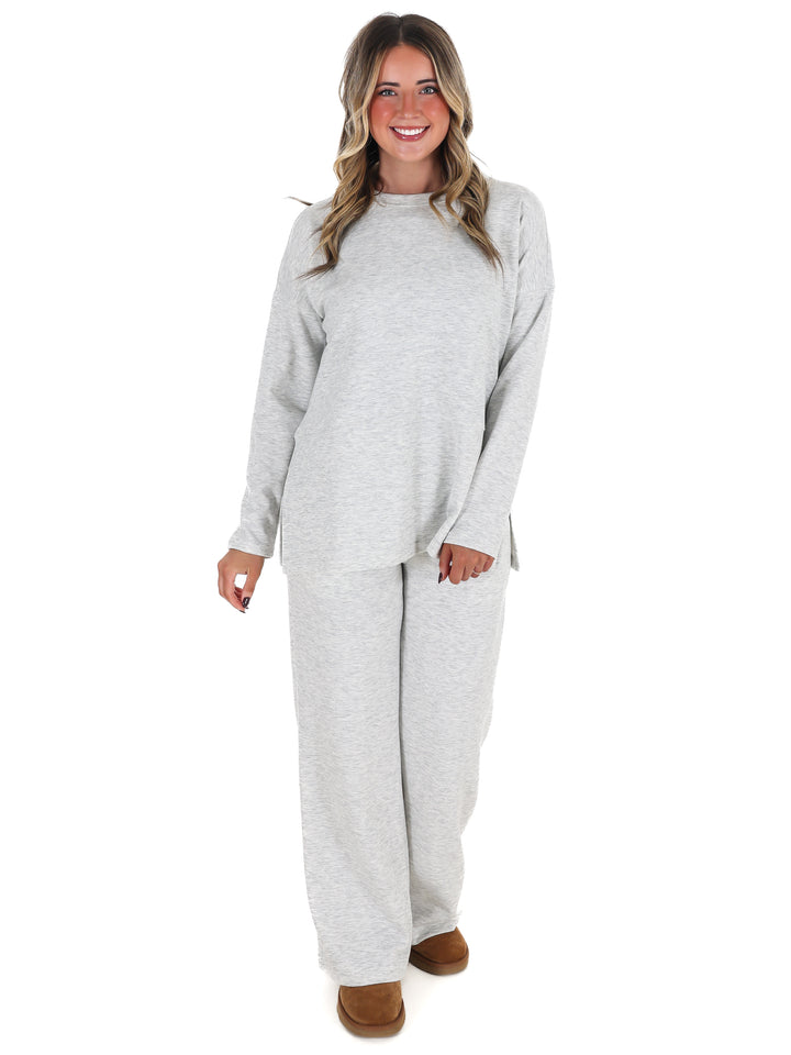 Luxe Scuba Side Slit Two Piece Set Doorbuster