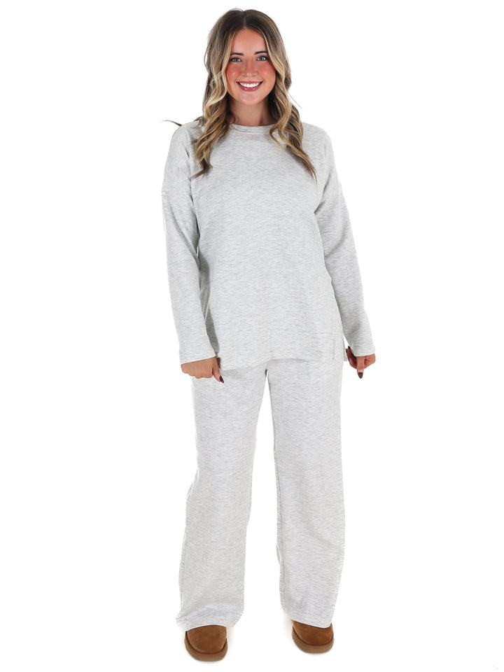 Luxe Scuba Side Slit Two Piece Set Doorbuster