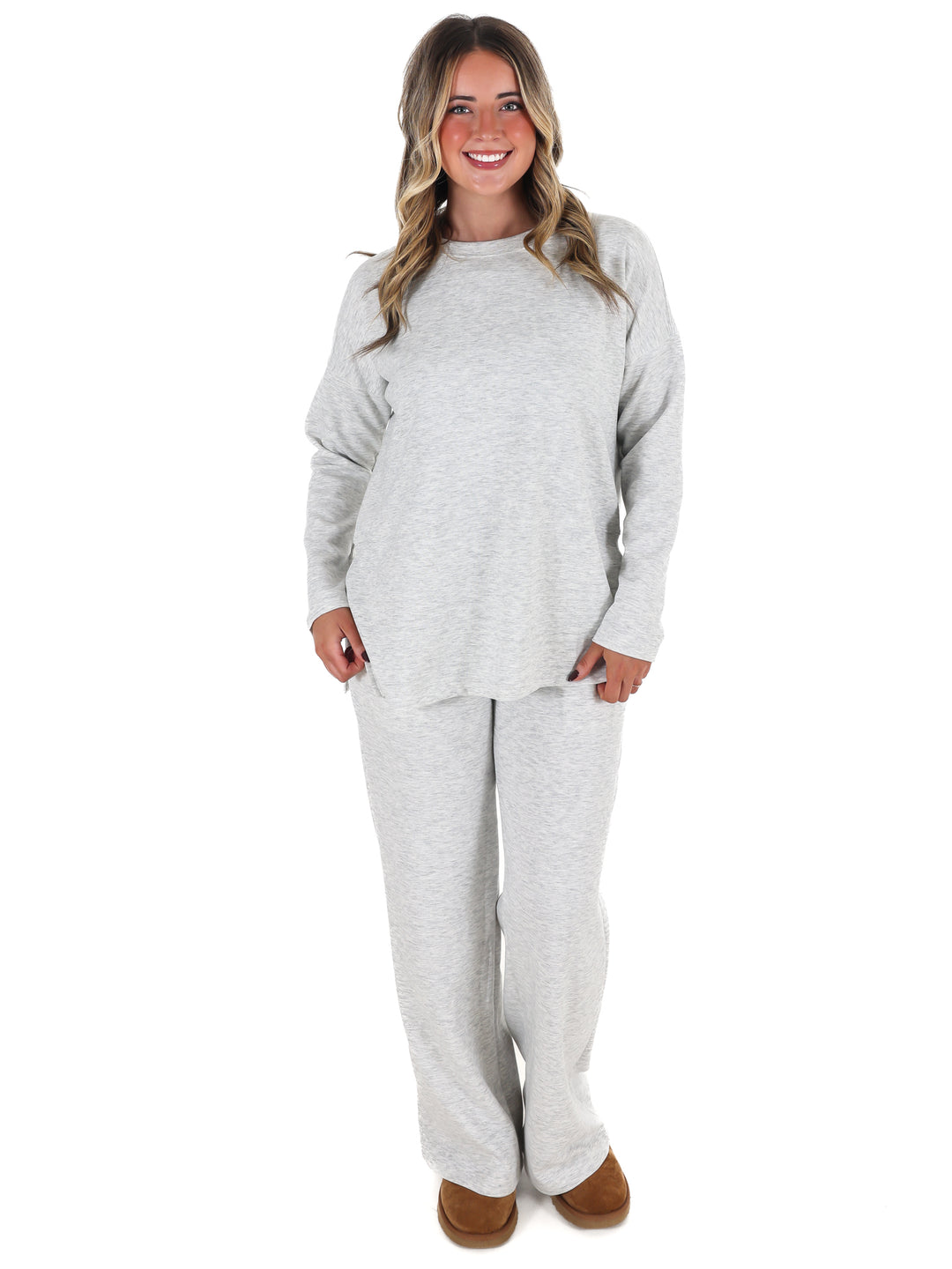 Luxe Scuba Side Slit Two Piece Set Doorbuster