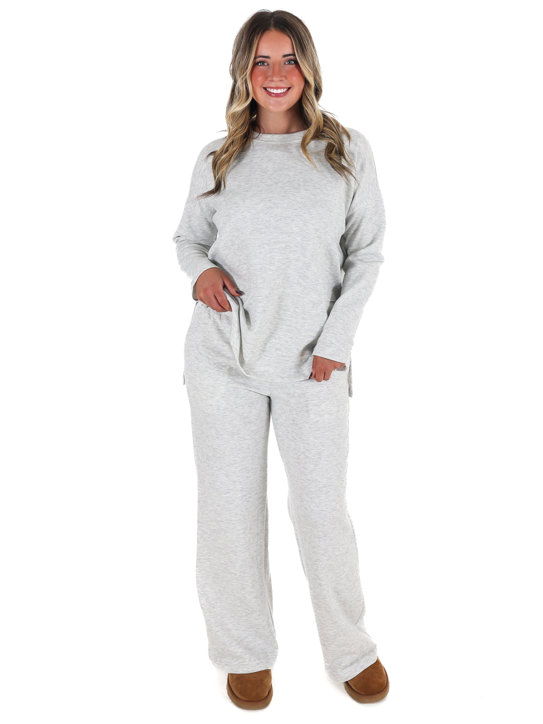 Luxe Scuba Side Slit Two Piece Set Doorbuster