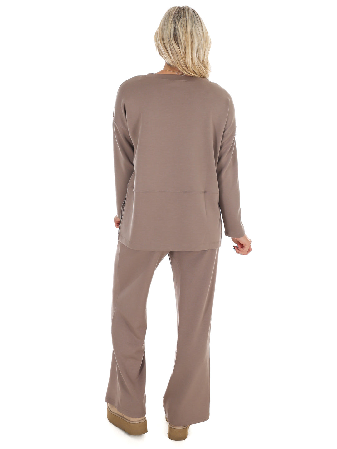 Luxe Scuba Side Slit Two Piece Set Doorbuster