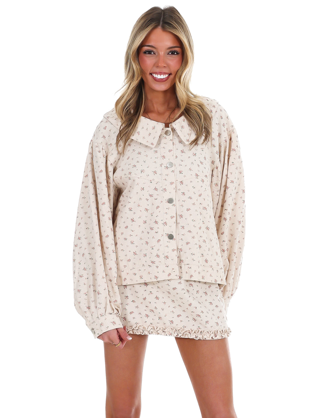 Garden Daydream Denim Two Piece Set