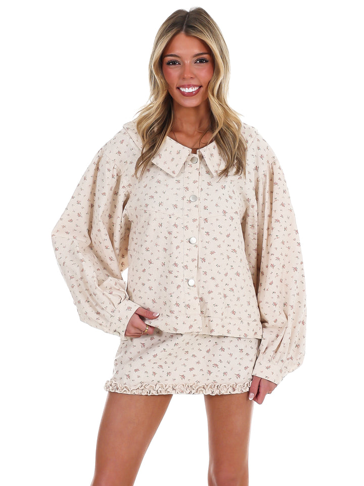 Garden Daydream Denim Two Piece Set