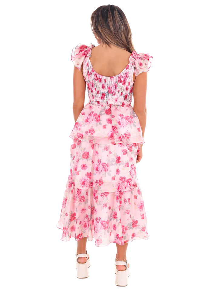 Reckless Love Floral Midi Dress