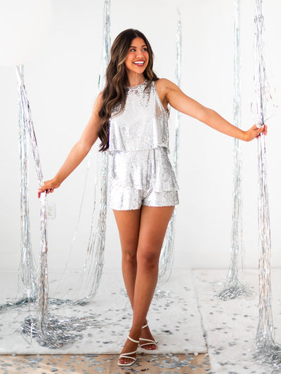 One Of Them Girls Sequin Romper