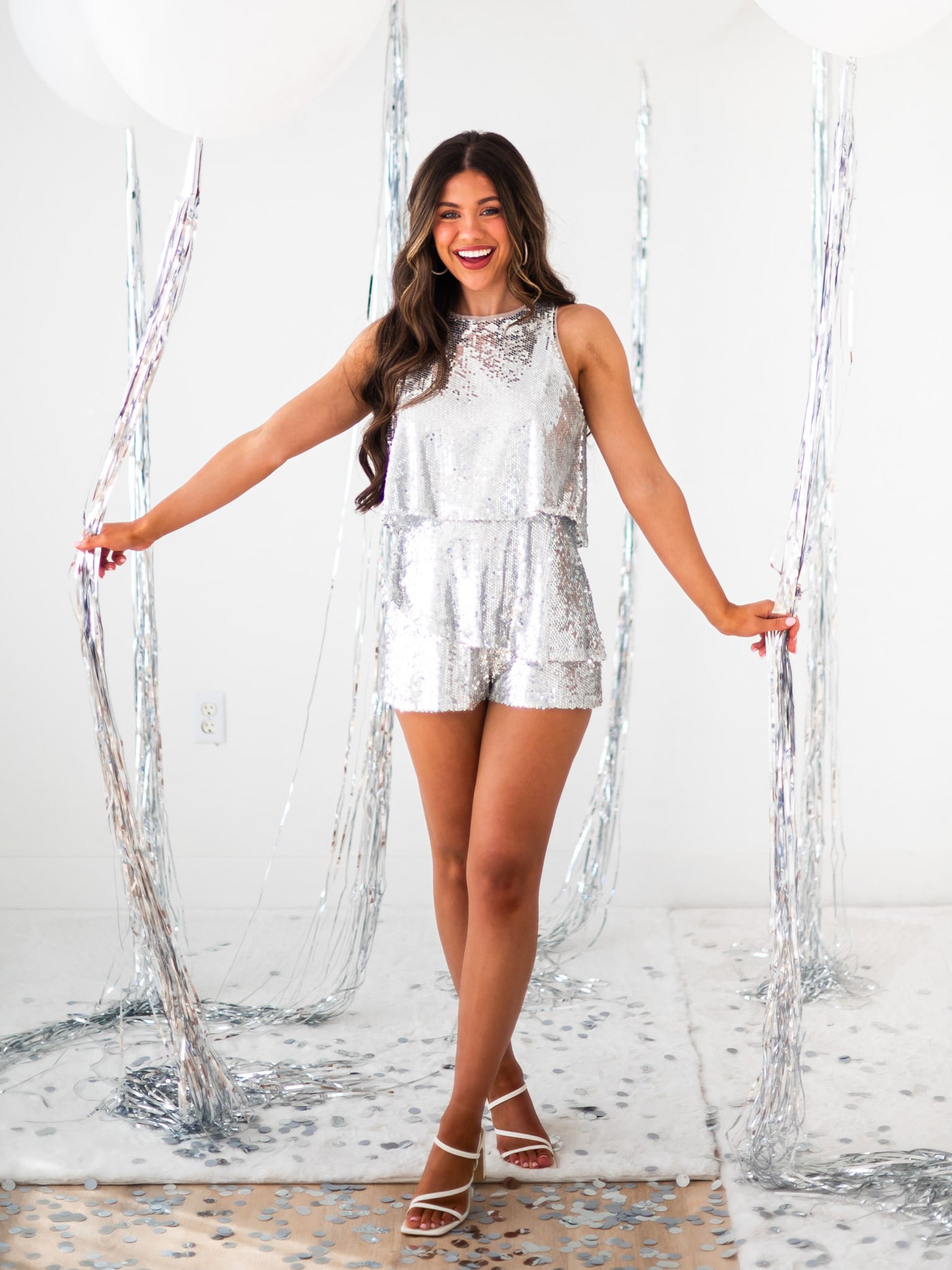 One Of Them Girls Sequin Romper