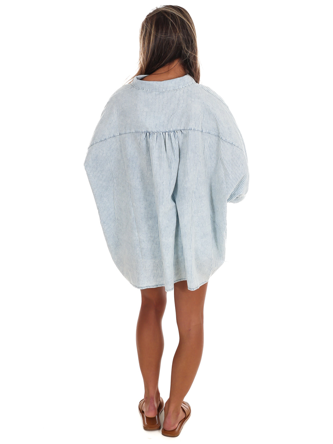 Prairie Skys Striped Button Down Top