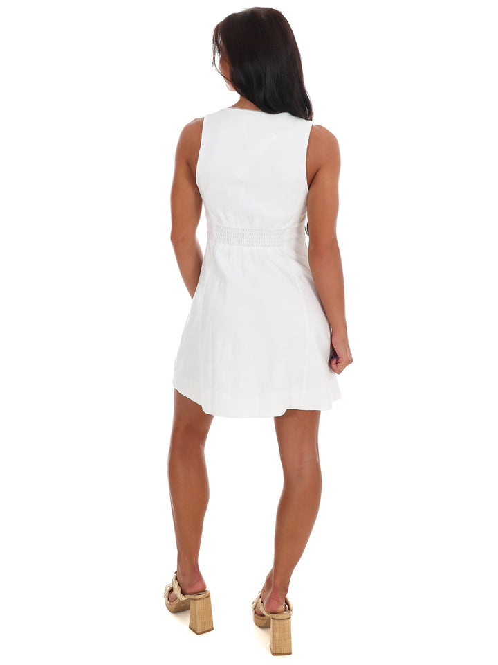 Buttoned Bliss Sleeveless Mini Dress