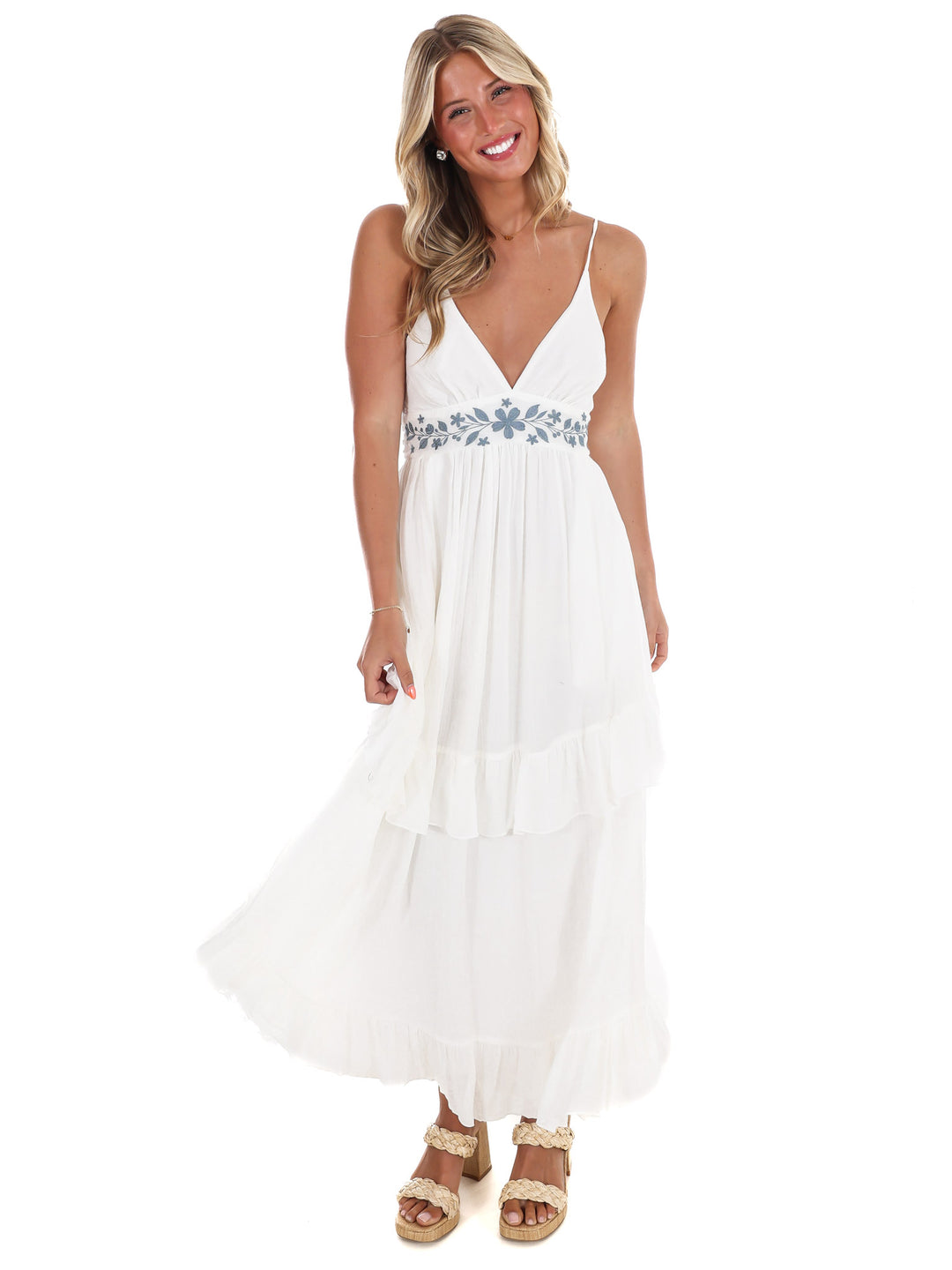 Just the Beginning Embroidery Maxi Dress Josie's Boutique Just the Beginning Embroidery Maxi Dress Josie's Boutique