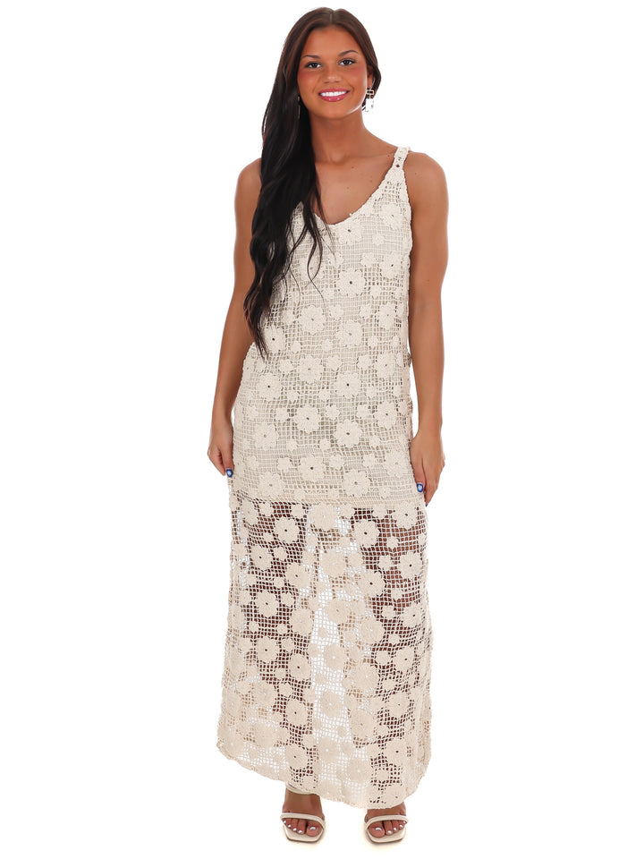 Crochet Meadow Maxi Dress