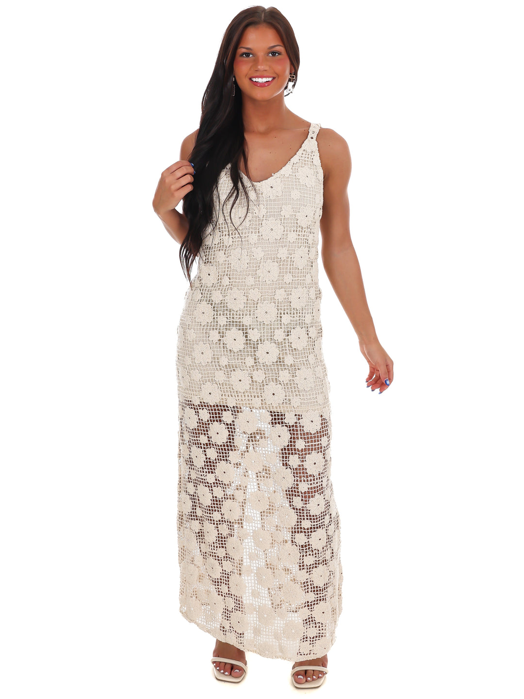 Crochet Meadow Maxi Dress