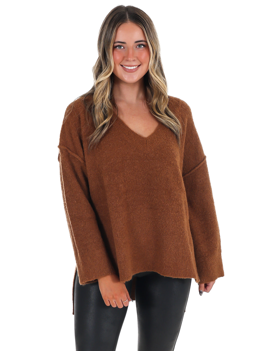 Laidback Daze Oversized V-Neck Sweater