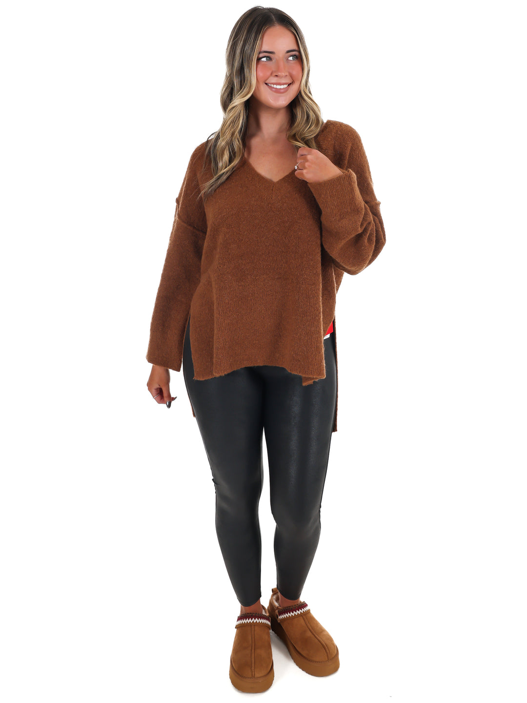 Laidback Daze Oversized V-Neck Sweater