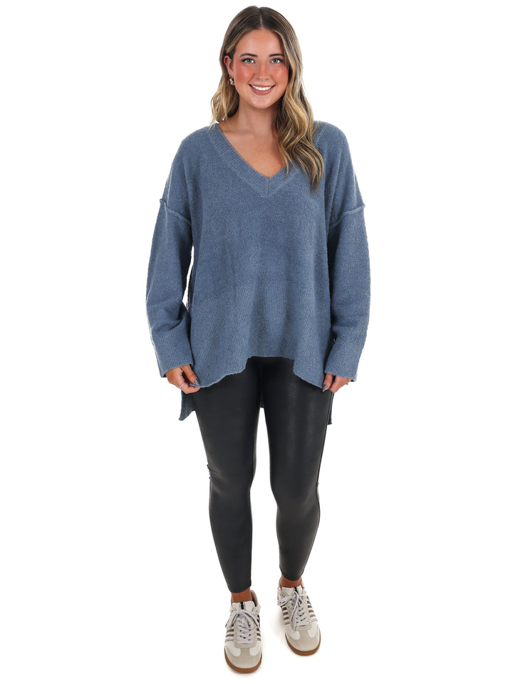 Laidback Daze Oversized V-Neck Sweater