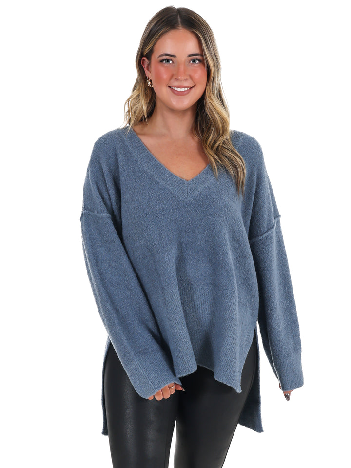Laidback Daze Oversized V-Neck Sweater