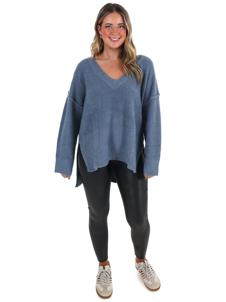 Laidback Daze Oversized V-Neck Sweater