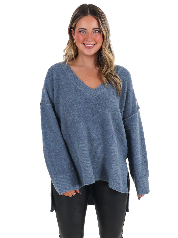 Laidback Daze Oversized V-Neck Sweater