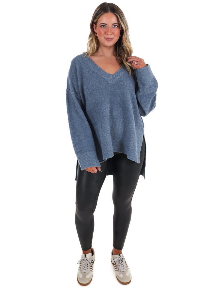 Laidback Daze Oversized V-Neck Sweater