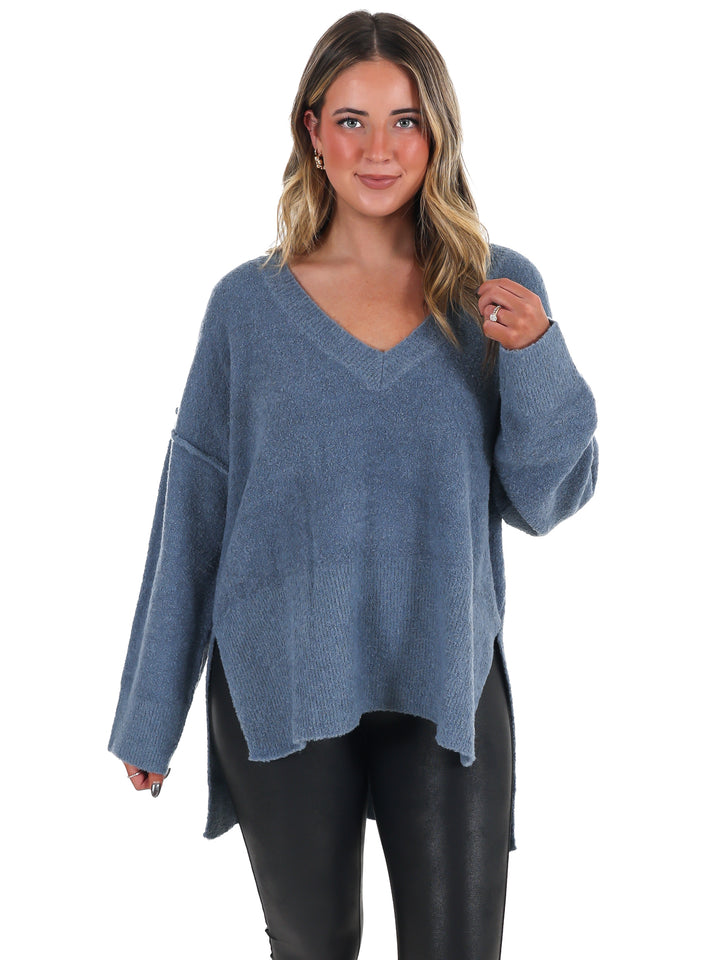 Laidback Daze Oversized V-Neck Sweater