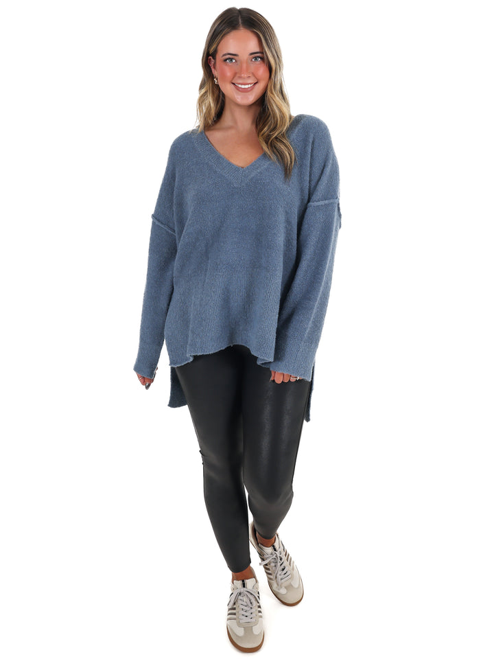 Laidback Daze Oversized V-Neck Sweater