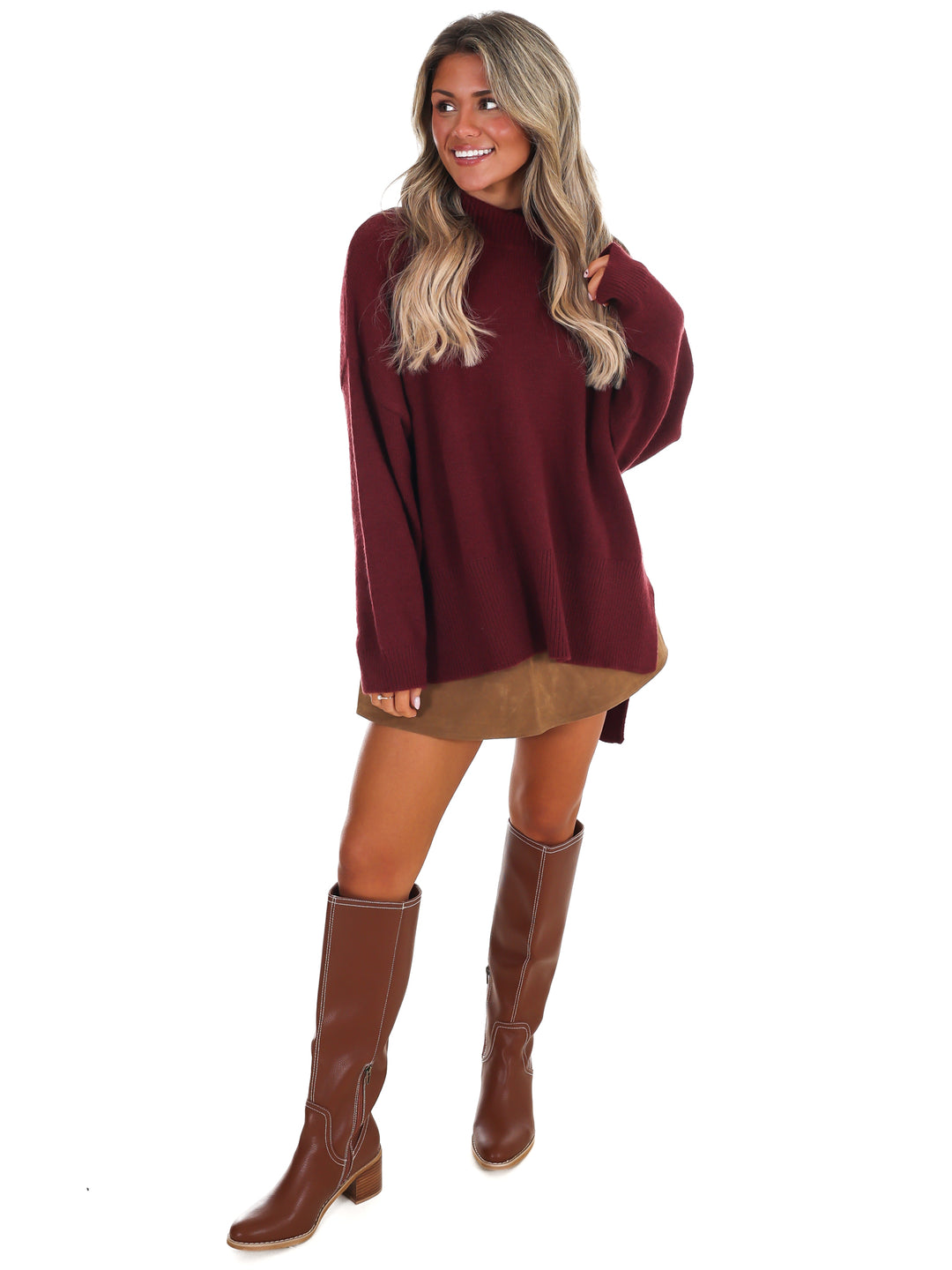 Stay Cozy Mock Neck Sweater