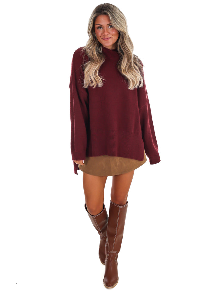 Stay Cozy Mock Neck Sweater