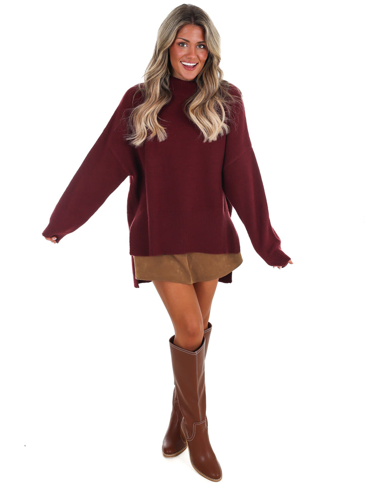 Stay Cozy Mock Neck Sweater