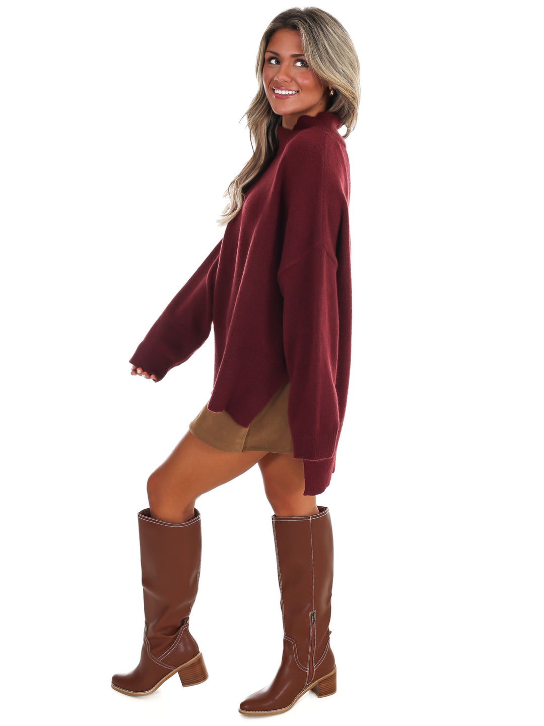 Stay Cozy Mock Neck Sweater