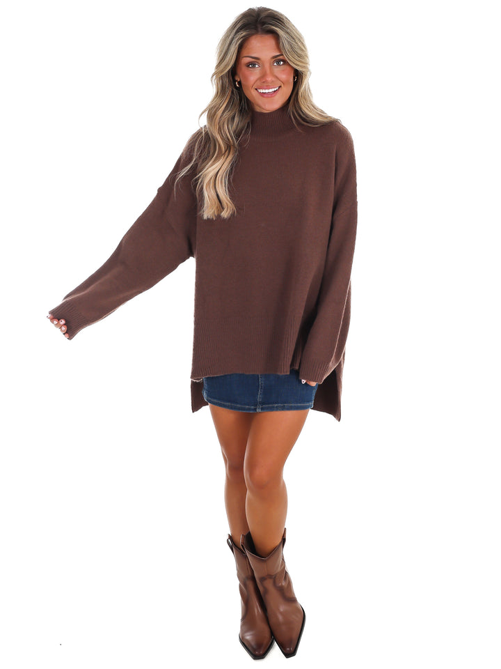 Stay Cozy Mock Neck Sweater