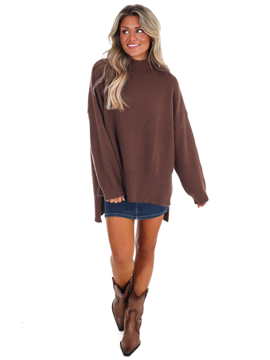 Stay Cozy Mock Neck Sweater