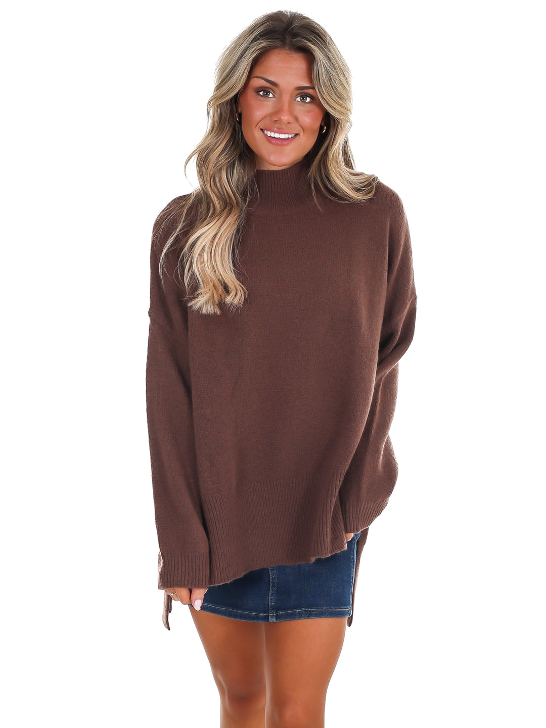 Stay Cozy Mock Neck Sweater