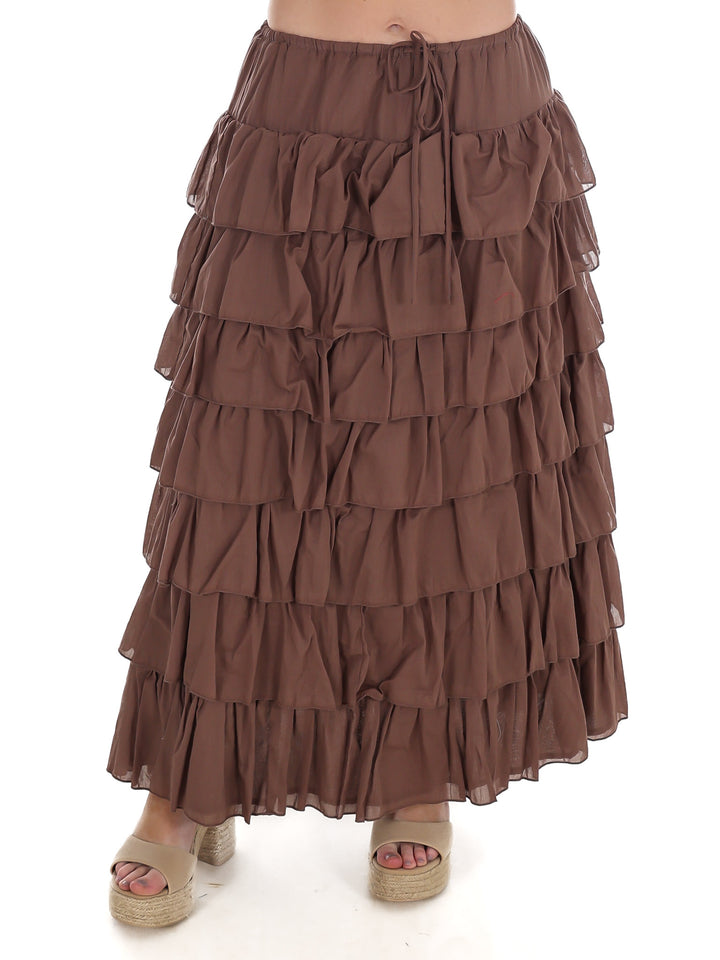 Wish I Knew You Ruffle Maxi Skirt