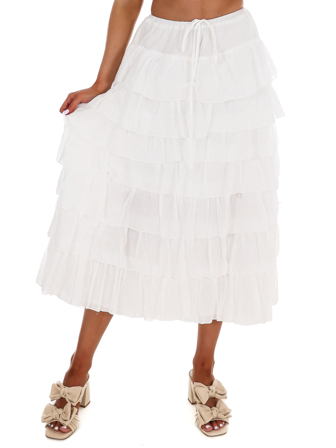 Wish I Knew You Ruffle Maxi Skirt