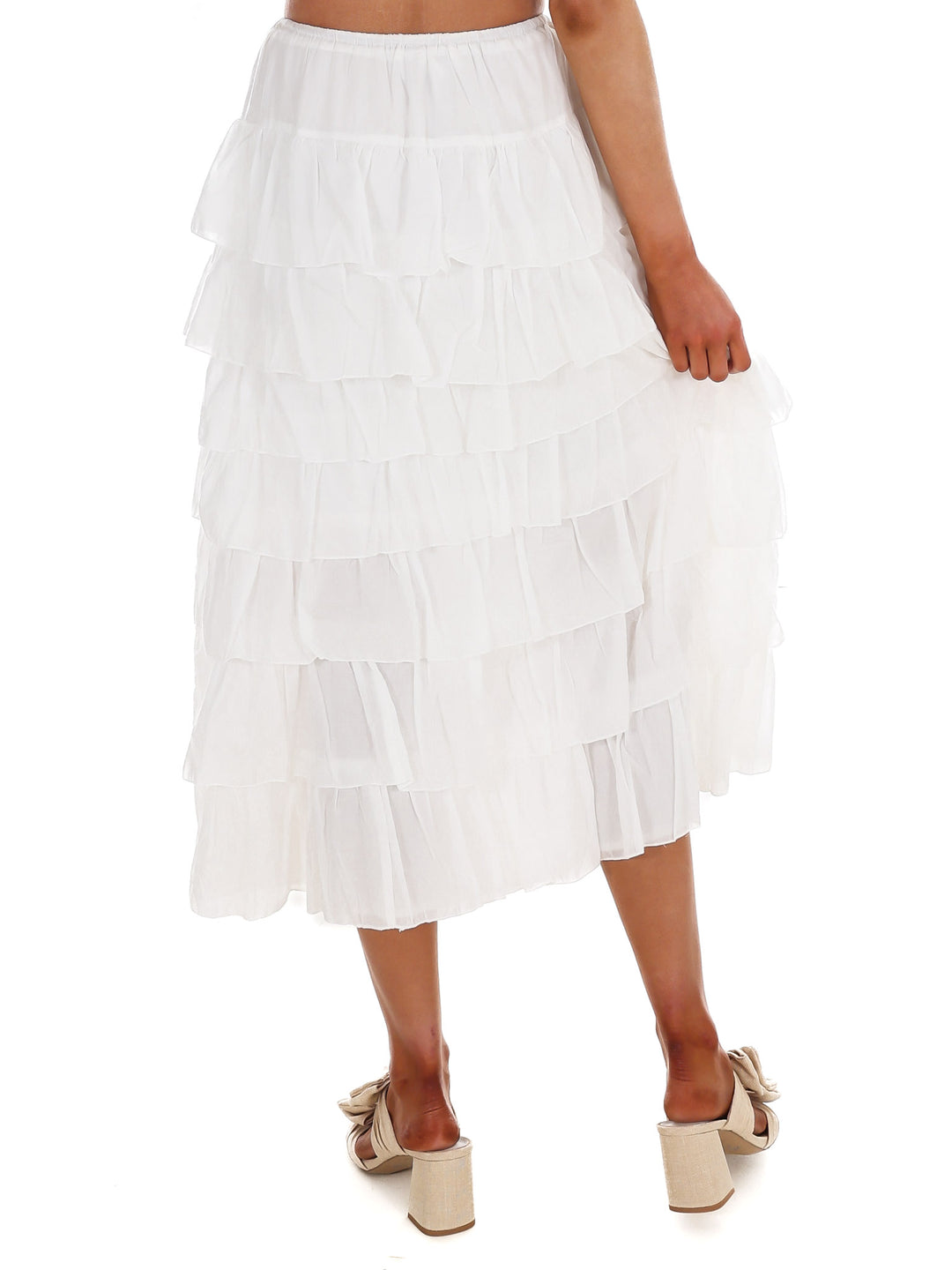 Wish I Knew You Ruffle Maxi Skirt