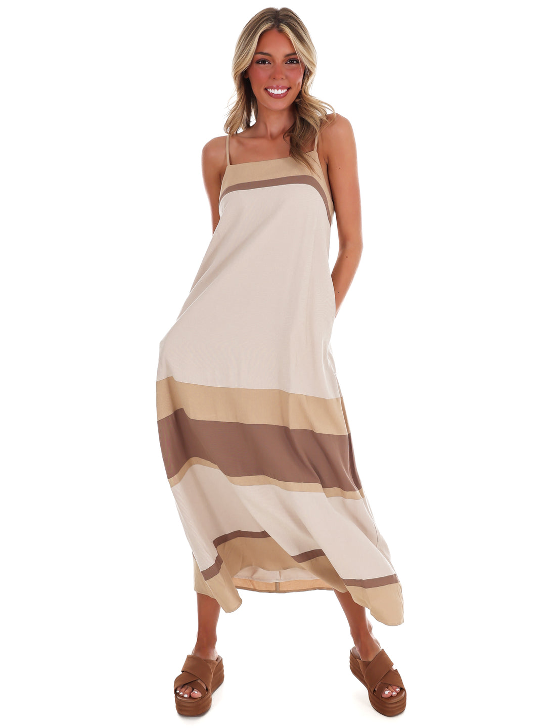 Desert Breeze Colorblock Maxi Dress