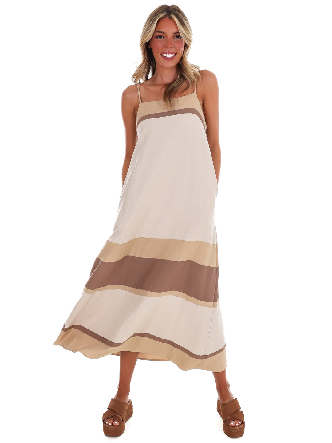 Desert Breeze Colorblock Maxi Dress