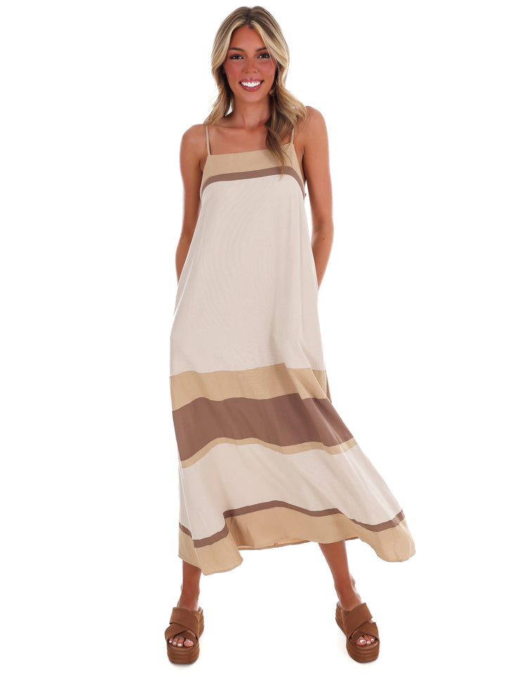 Desert Breeze Colorblock Maxi Dress