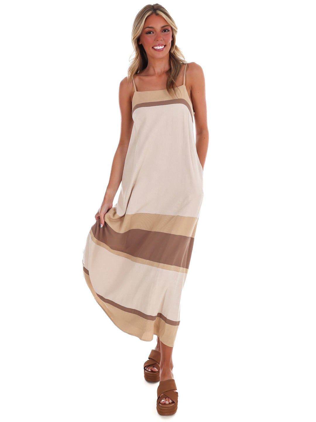 Desert Breeze Colorblock Maxi Dress