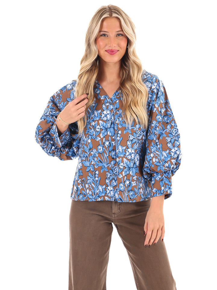 Petal Place Floral Print Top