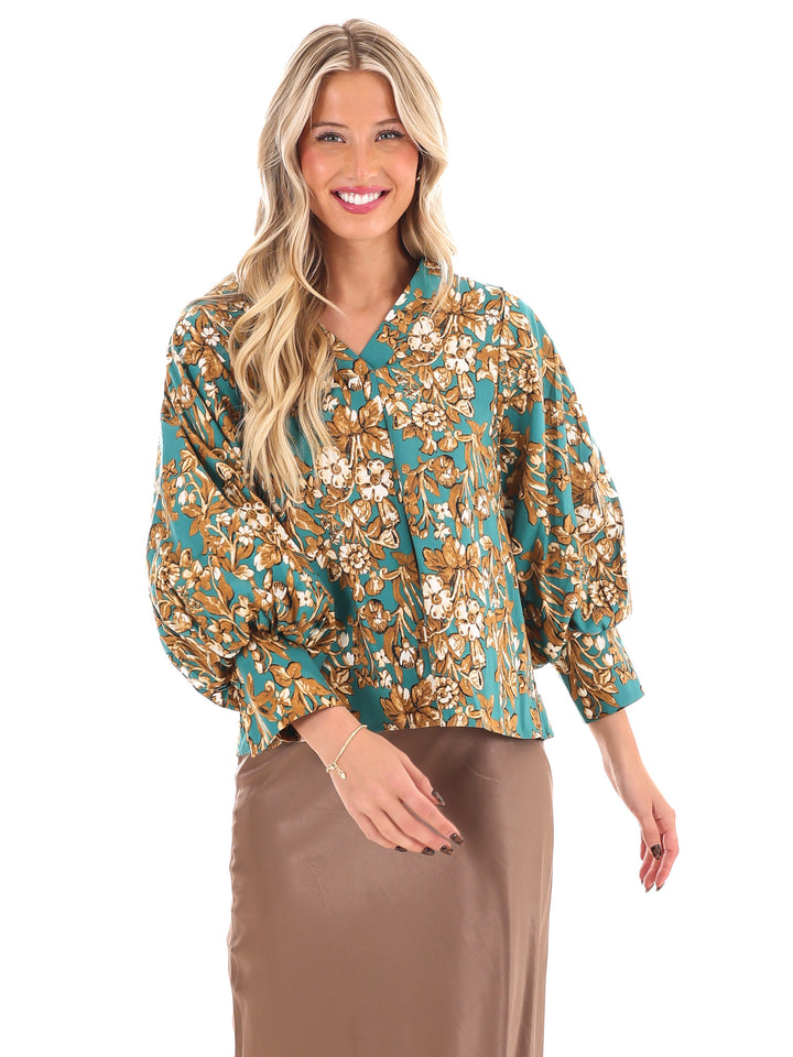 Petal Place Floral Print Top