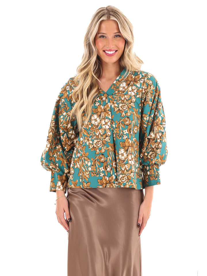 Petal Place Floral Print Top