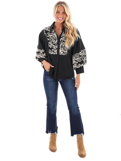 Floral Flourish Embroider Top