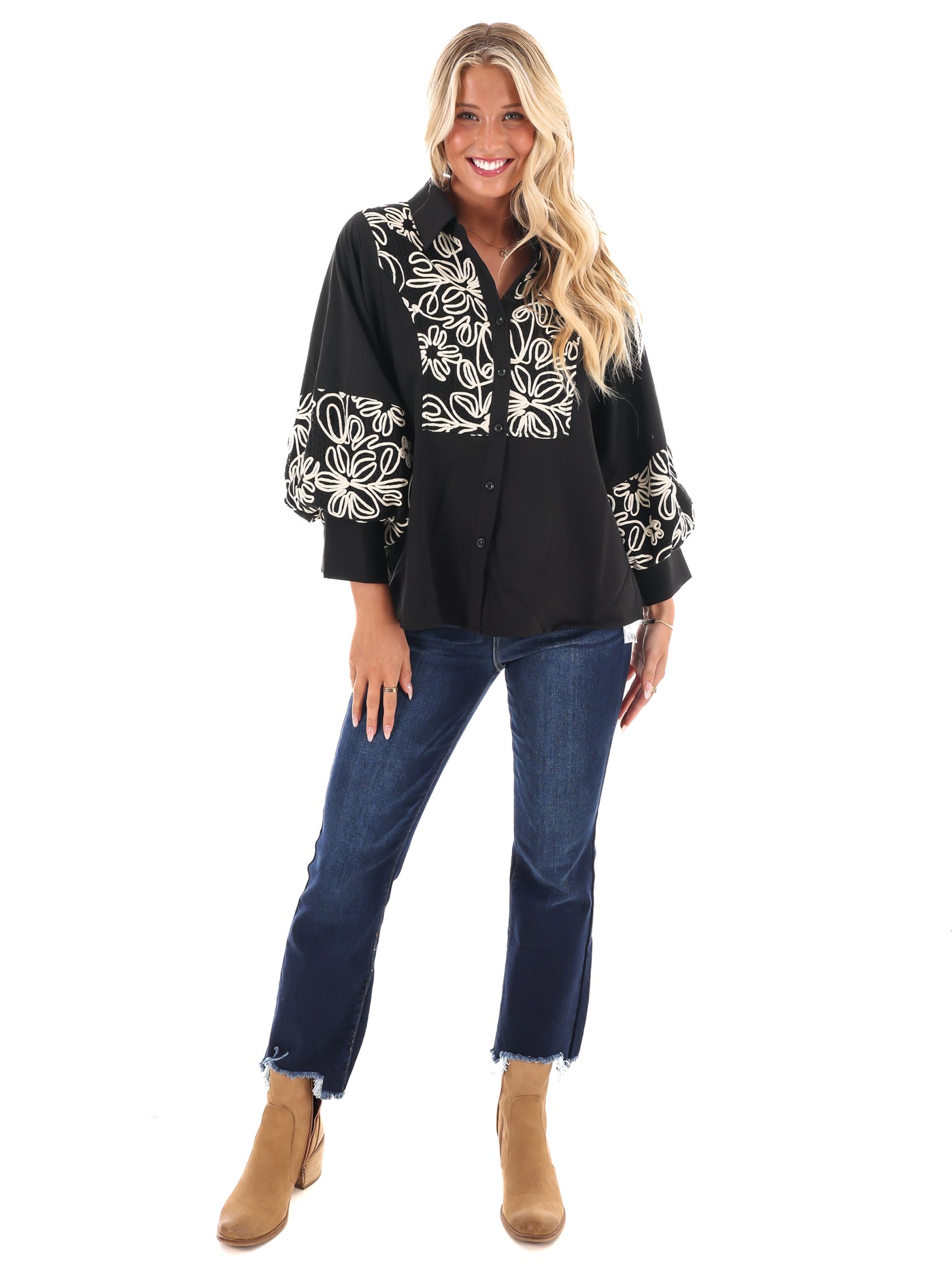 Floral Flourish Embroider Top