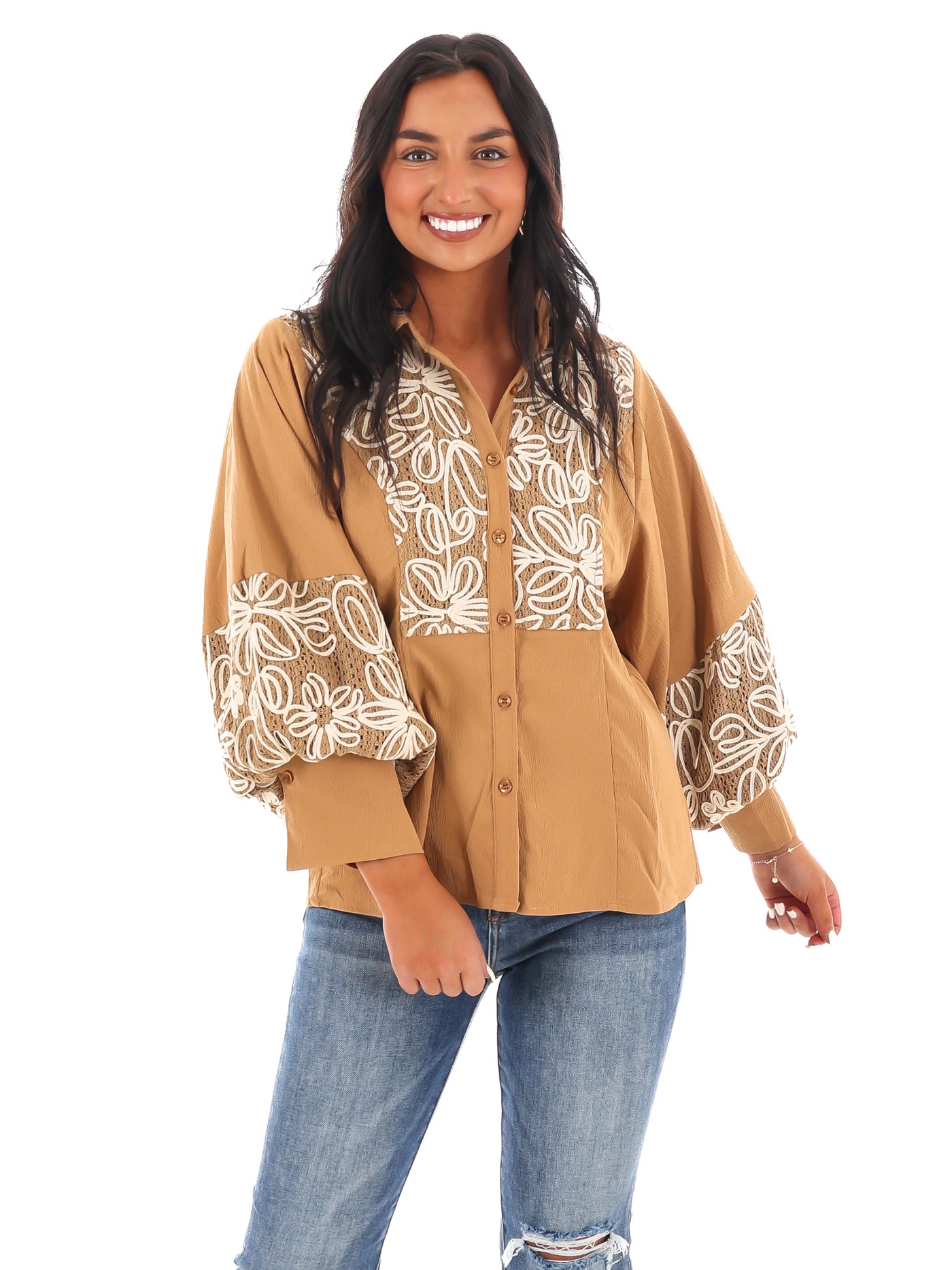 Floral Flourish Embroider Top