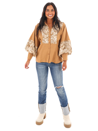 Floral Flourish Embroider Top