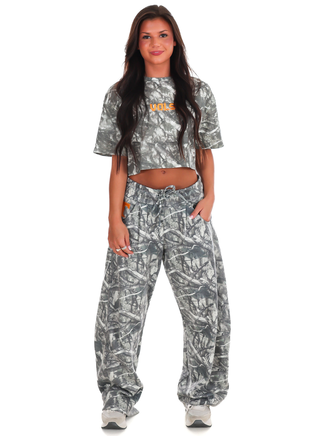 Vols Block Camo Cropped Tee