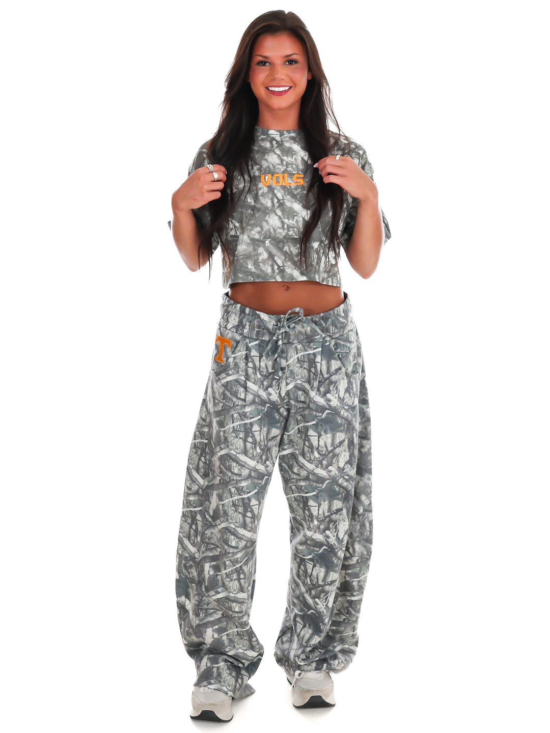 Vols Block Camo Cropped Tee