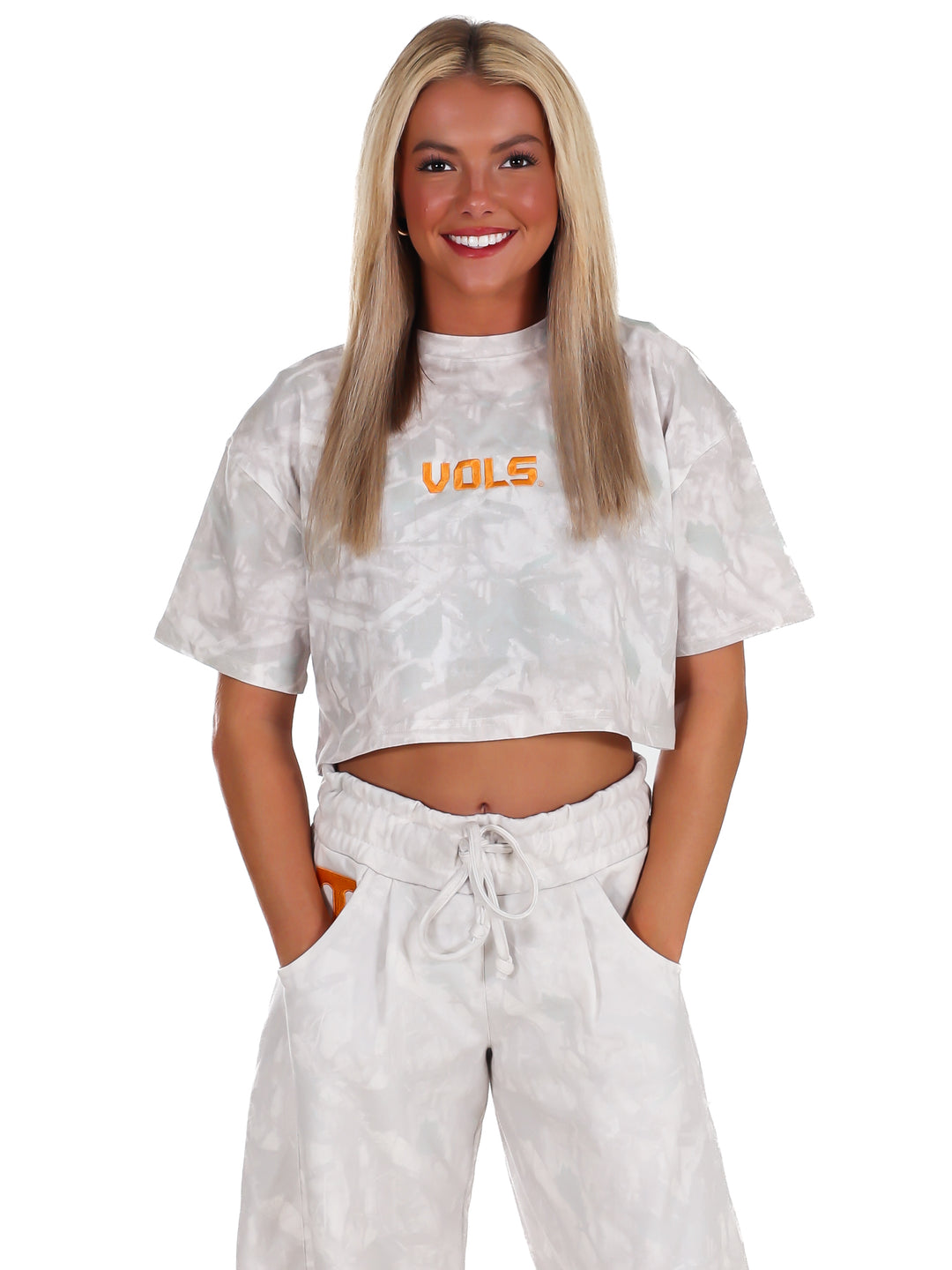 Vols Block Camo Cropped Tee