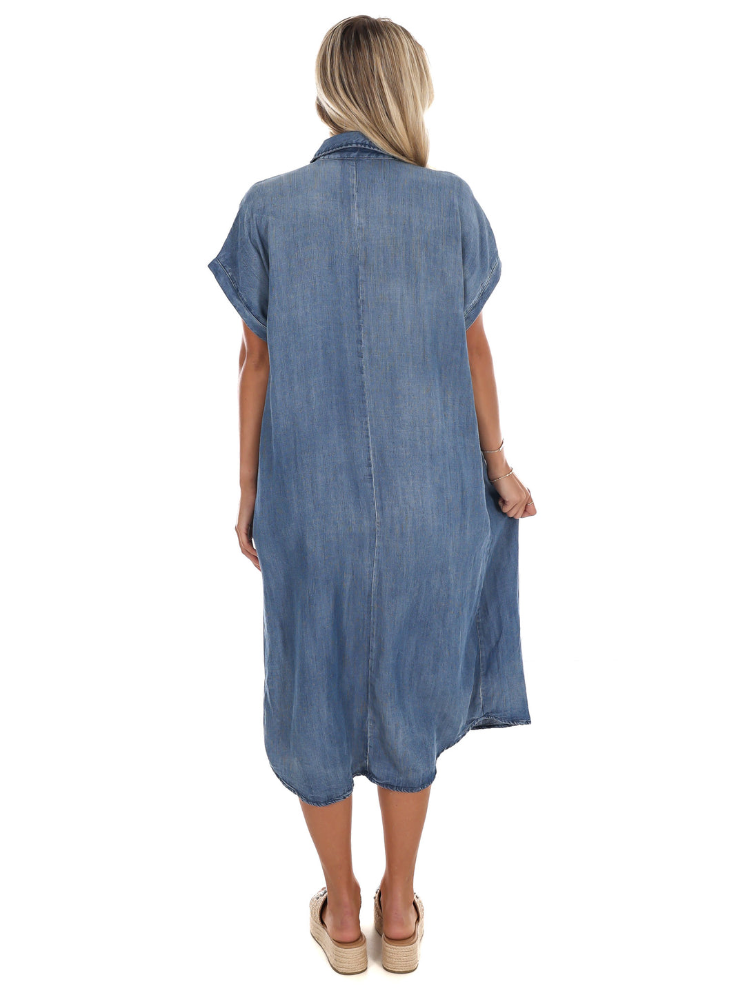 Where We Left Off Denim Midi Dress