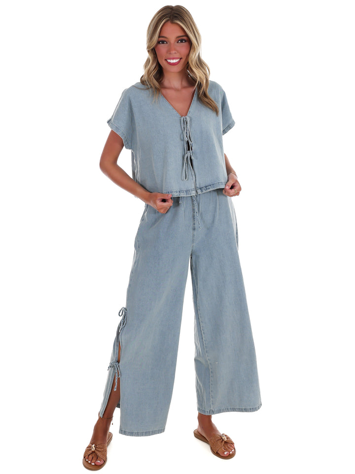 Cool Factor Denim Two Piece Set